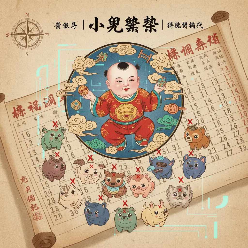 農民曆 - 小兒關煞